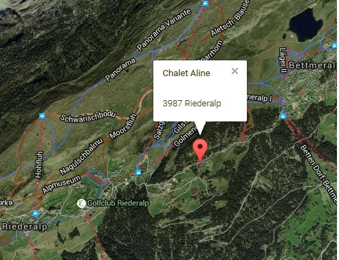 Chalet Aline Lage Uebersicht